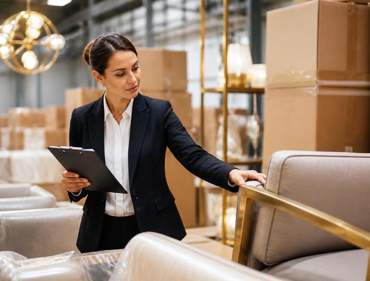 Contrôle qualité en entrepôt avant chargement